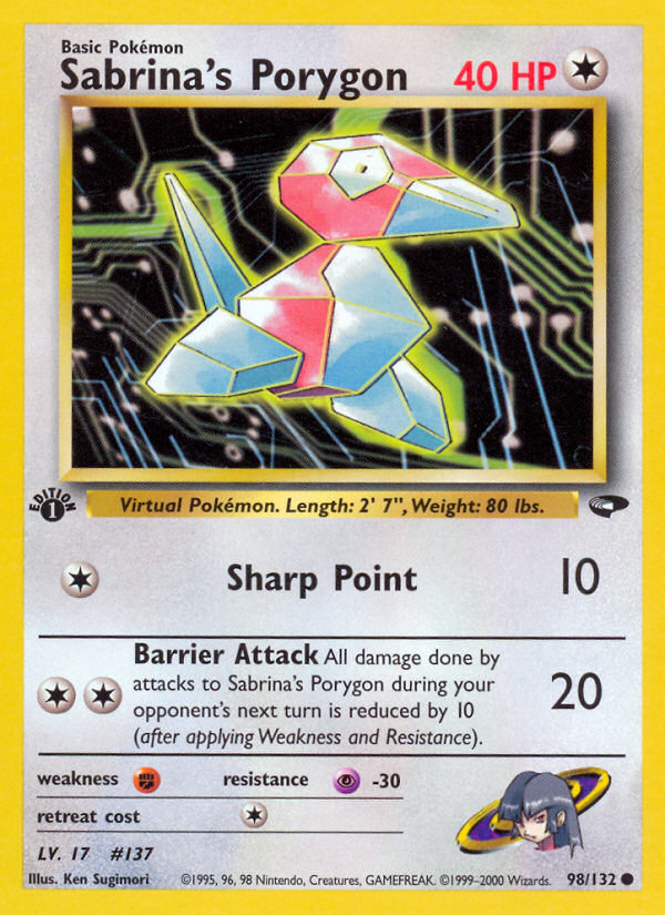 Sabrina's Porygon 1st ed. 98/132