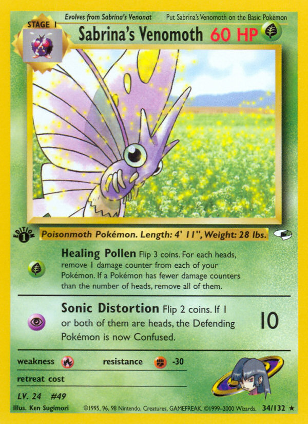 Sabrina's Venomoth 1st ed. 34/132
