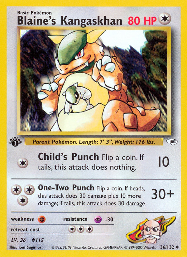 Blaine's Kangaskhan 1st ed. 36/132