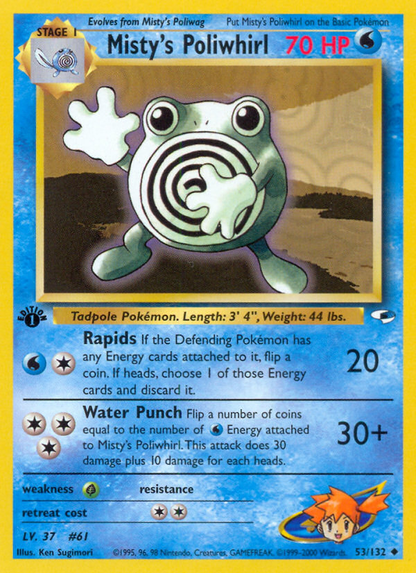 Misty's Poliwhirl 1st ed. 53/132