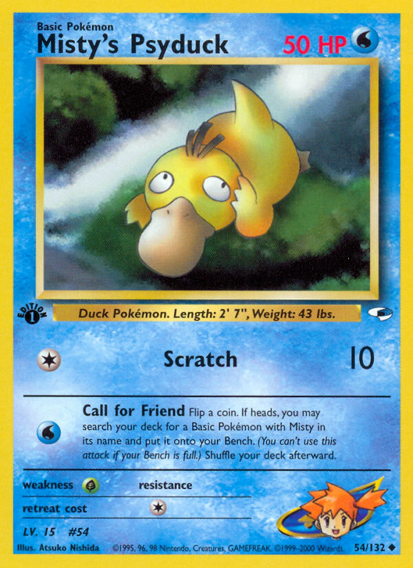 Misty's Psyduck 1st ed. 54/132