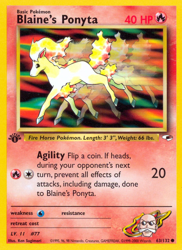Blaine's Ponyta 1st ed. 63/132