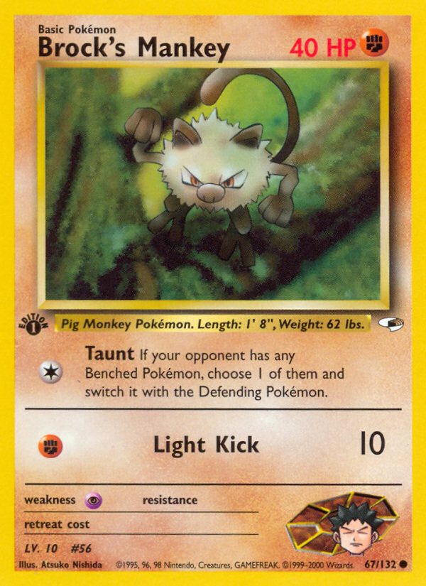 Brock's Mankey 1st ed. 67/132