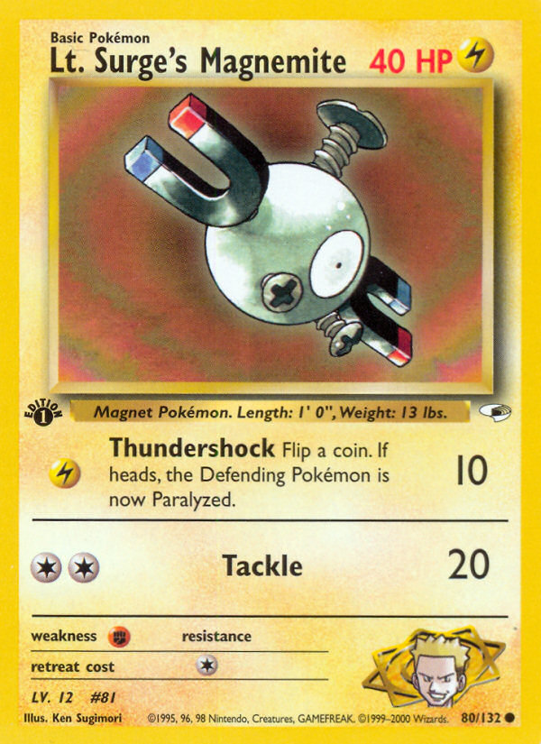 Lt. Surge's Magnemite 1st ed. 80/132