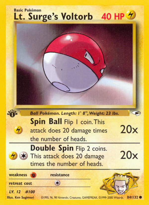 Lt. Surge's Voltorb 1st ed. 84/132