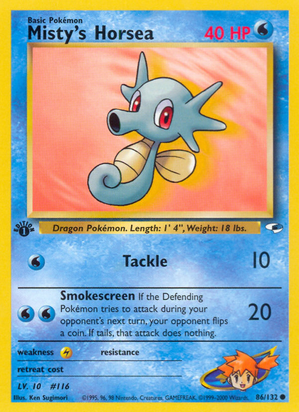 Misty's Horsea 1st ed. 86/132