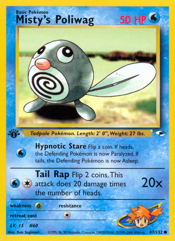 Misty's Poliwag 1st ed. 87/132