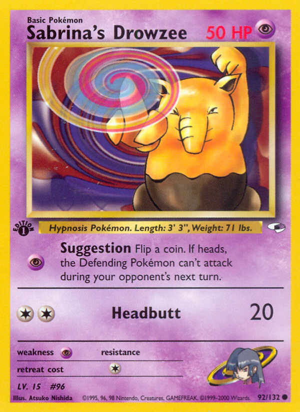 Sabrina's Drowzee 1st ed. 92/132