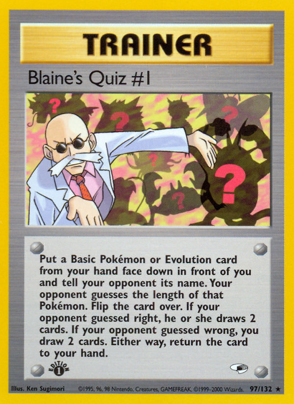 Blaine's Quiz #1 1st ed. 97/132