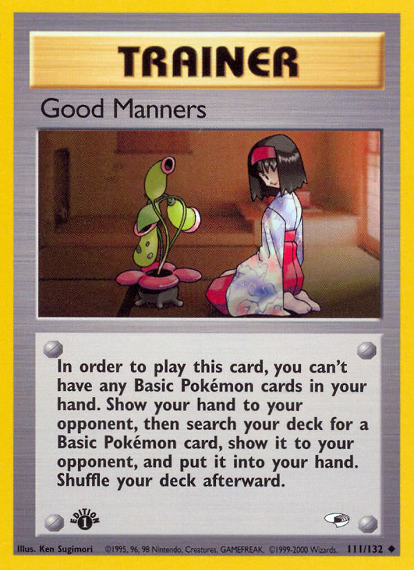 Good Manners 1st ed. 111/132