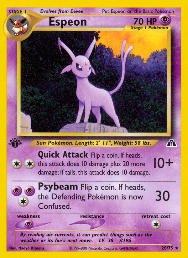 Espeon 1st ed. 20/75