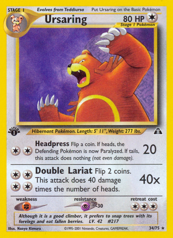 Ursaring 1st ed. 34/75