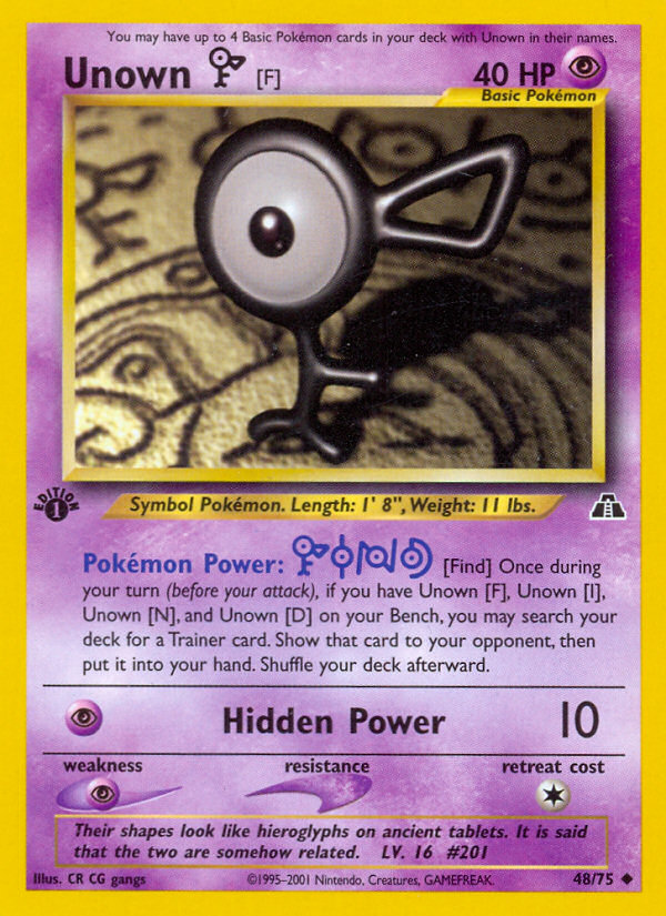 Unown F 1st ed. 48/75