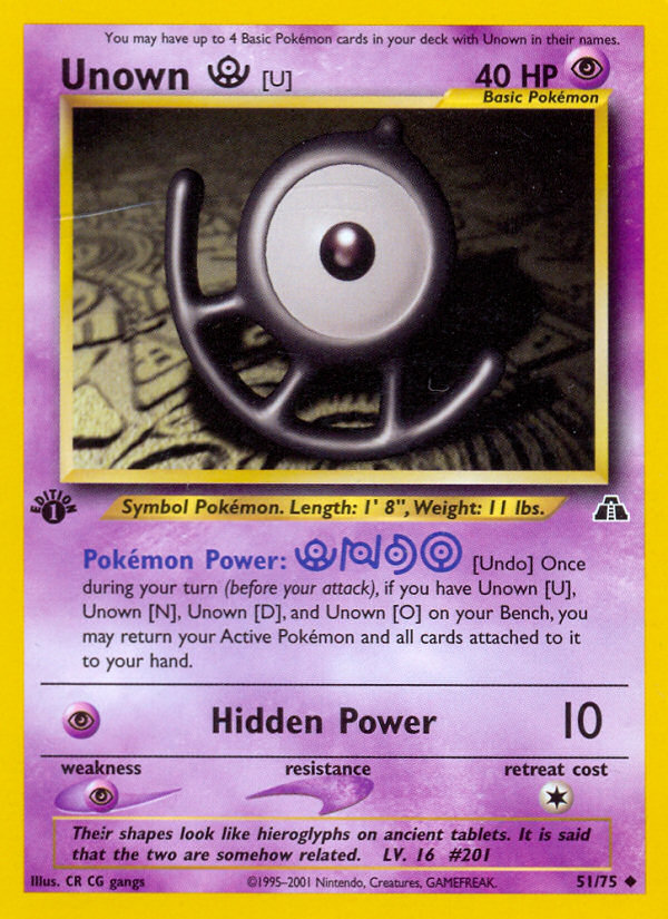 Unown U 1st ed. 51/75