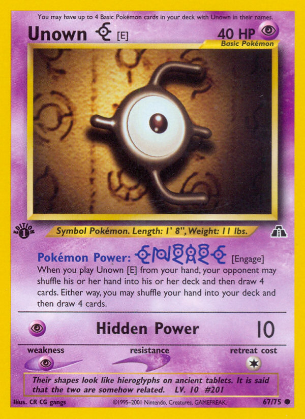 Unown E 1st ed. 67/75