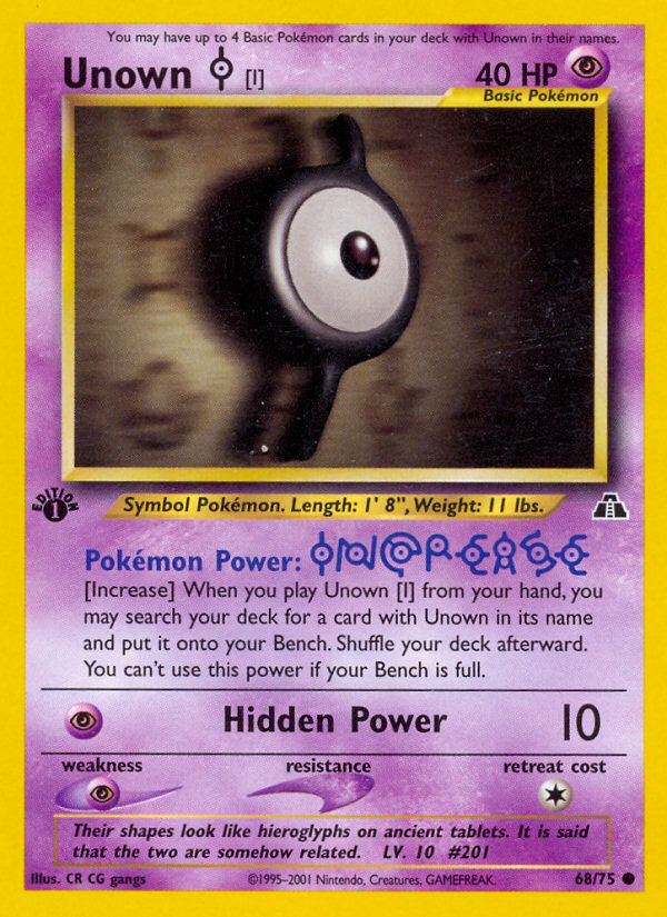 Unown I 1st ed. 68/75