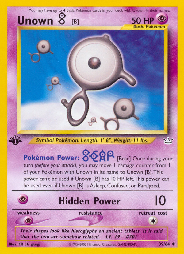 Unown B 1st ed. 39/64