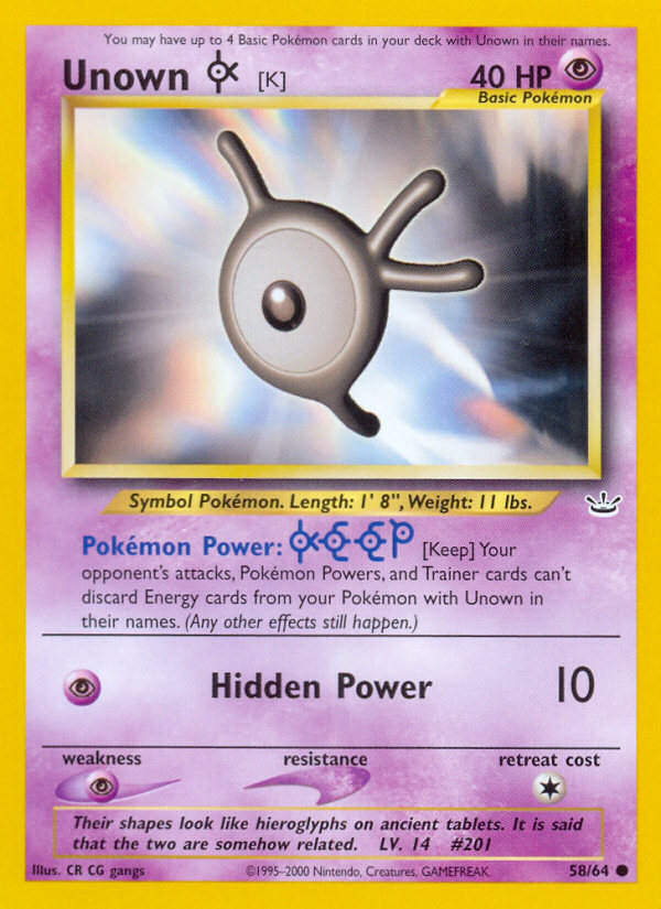 Unown K 58/64