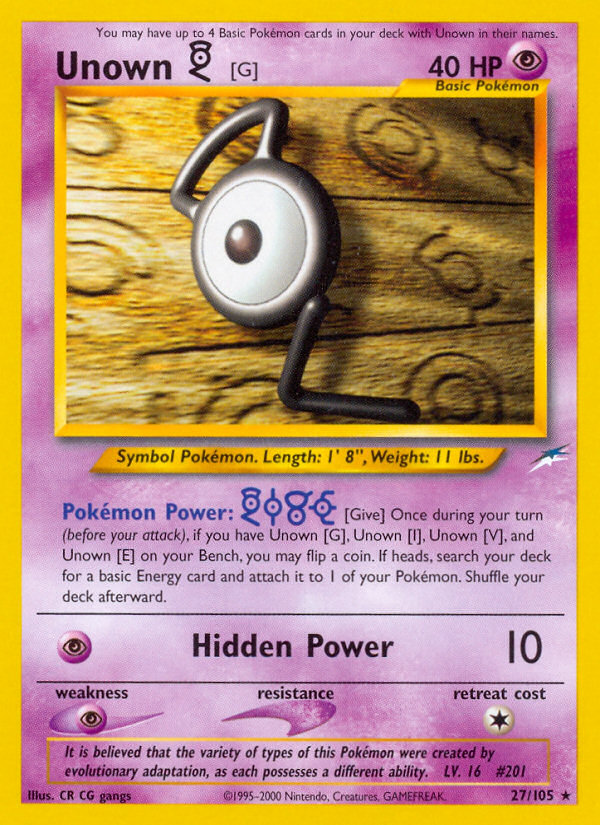 Unown G 27/105