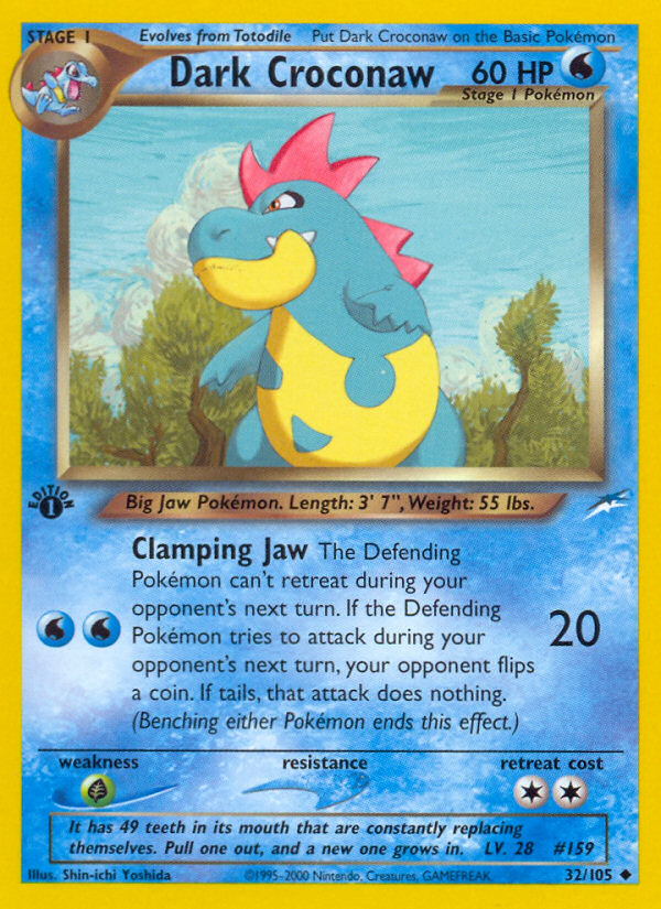 Dark Croconaw 1st ed. 32/105