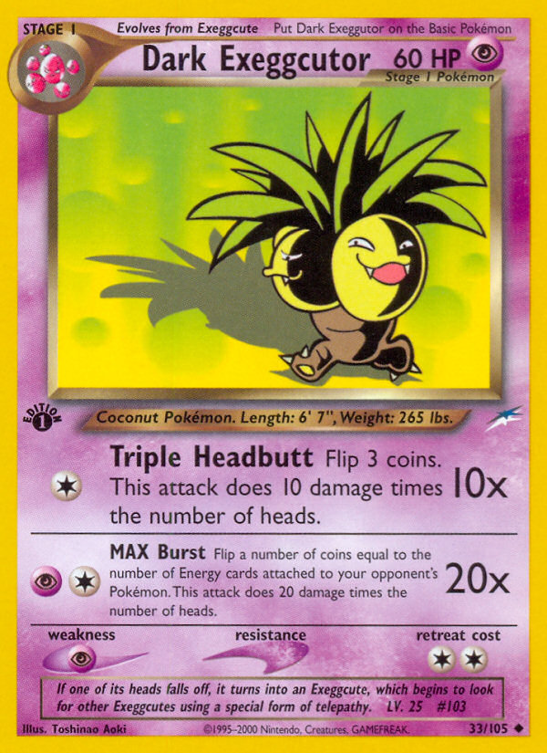 Dark Exeggutor 1st ed. 33/105