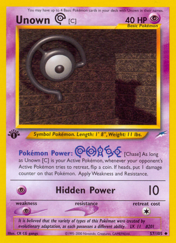 Unown C 1st ed. 57/105