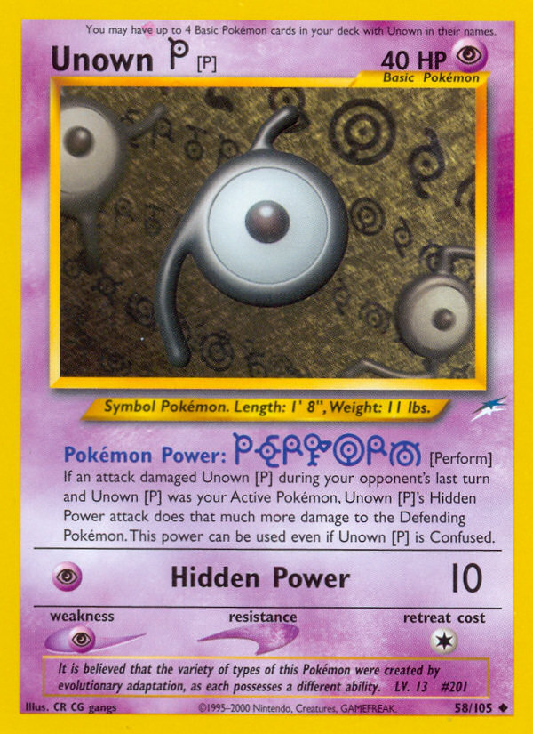 Unown P 58/105