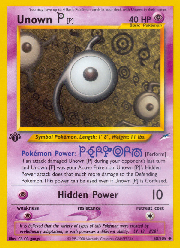 Unown P 1st ed. 58/105
