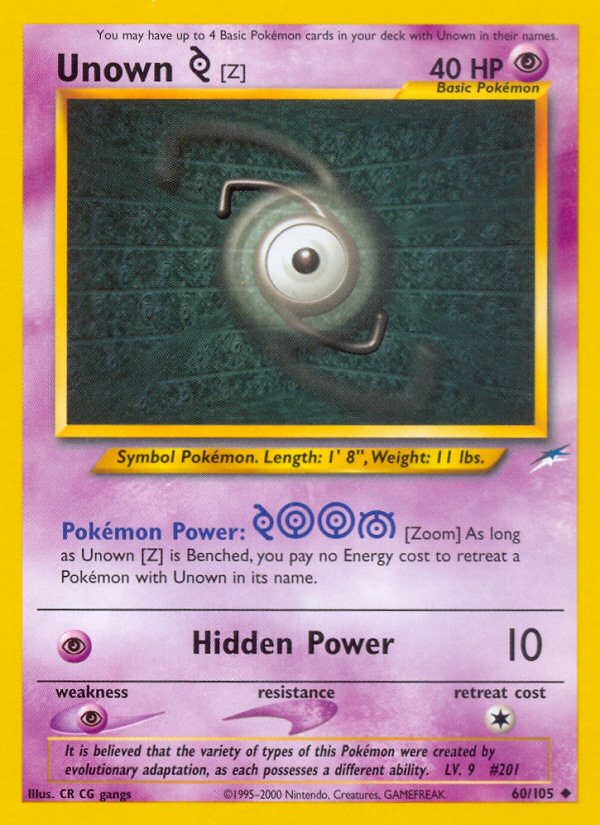 Unown Z 60/105