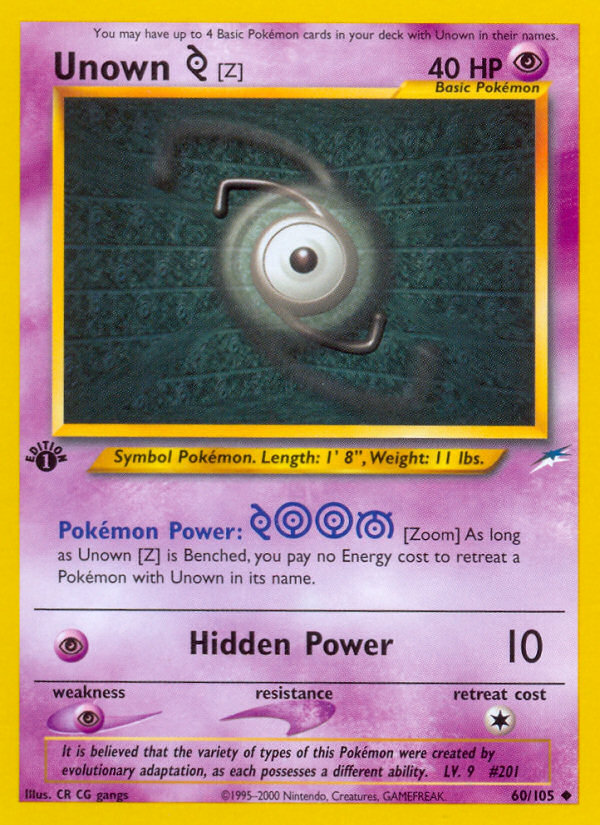 Unown Z 1st ed. 60/105
