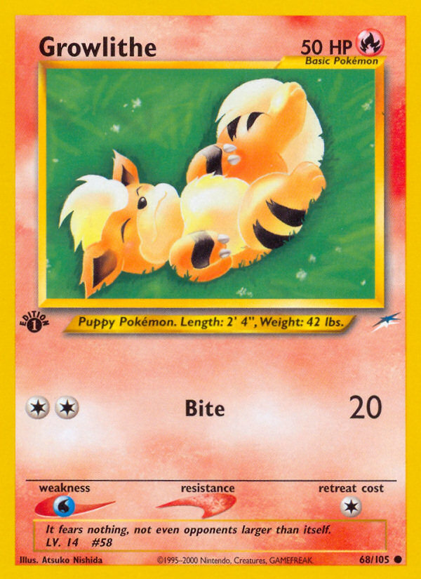 Growlithe 1st ed. 68/105