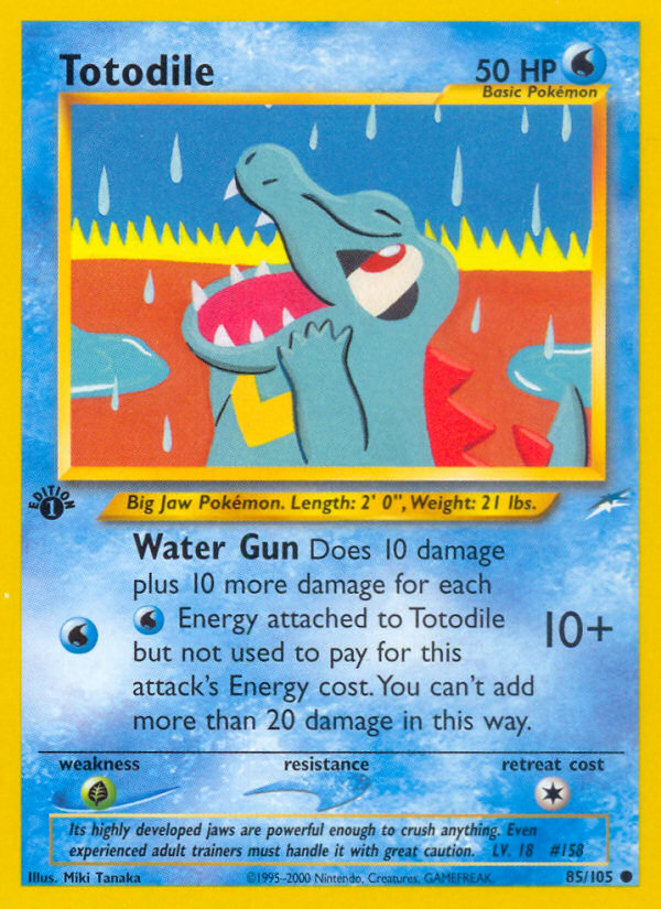 Totodile 1st ed. 85/105