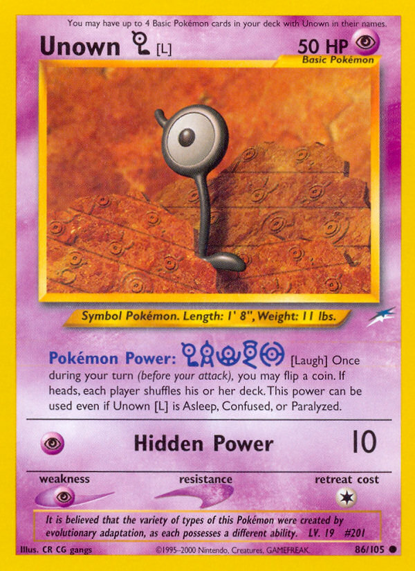 Unown L 86/105