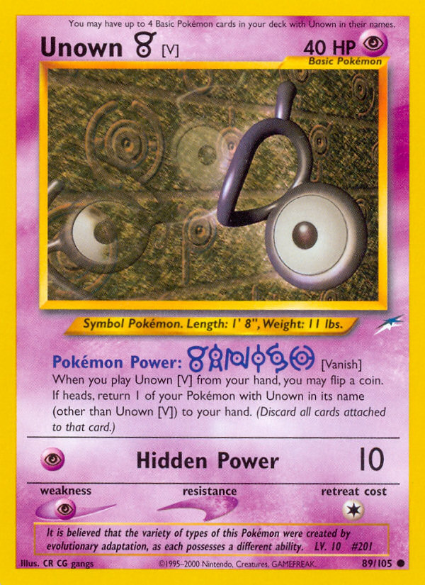 Unown V 89/105