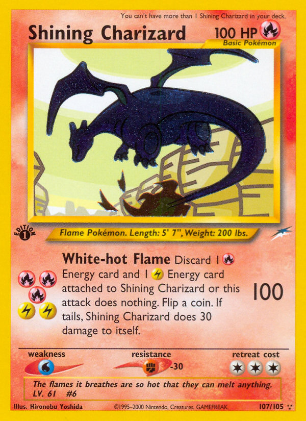 Shining Charizard 1st ed. 107/105