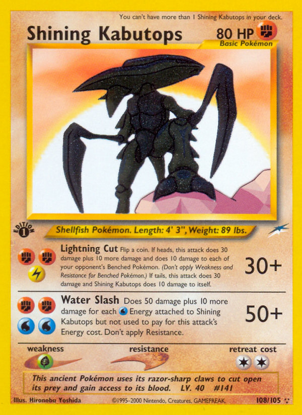 Shining Kabutops 1st ed. 108/105
