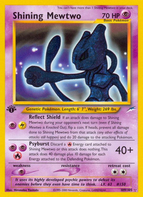 Shining Mewtwo 1st ed. 109/105