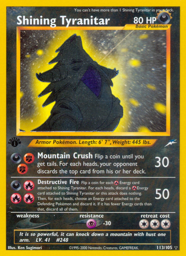 Shining Tyranitar 1st ed. 113/105