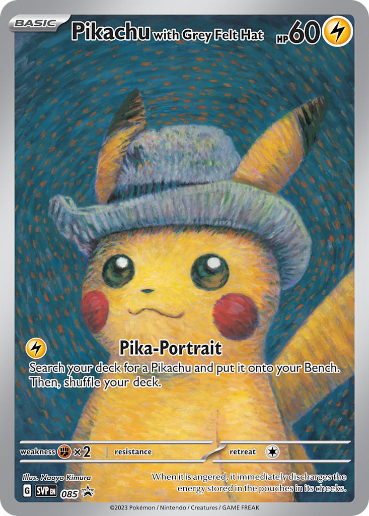 Pikachu with Grey Felt Hat 85/225
