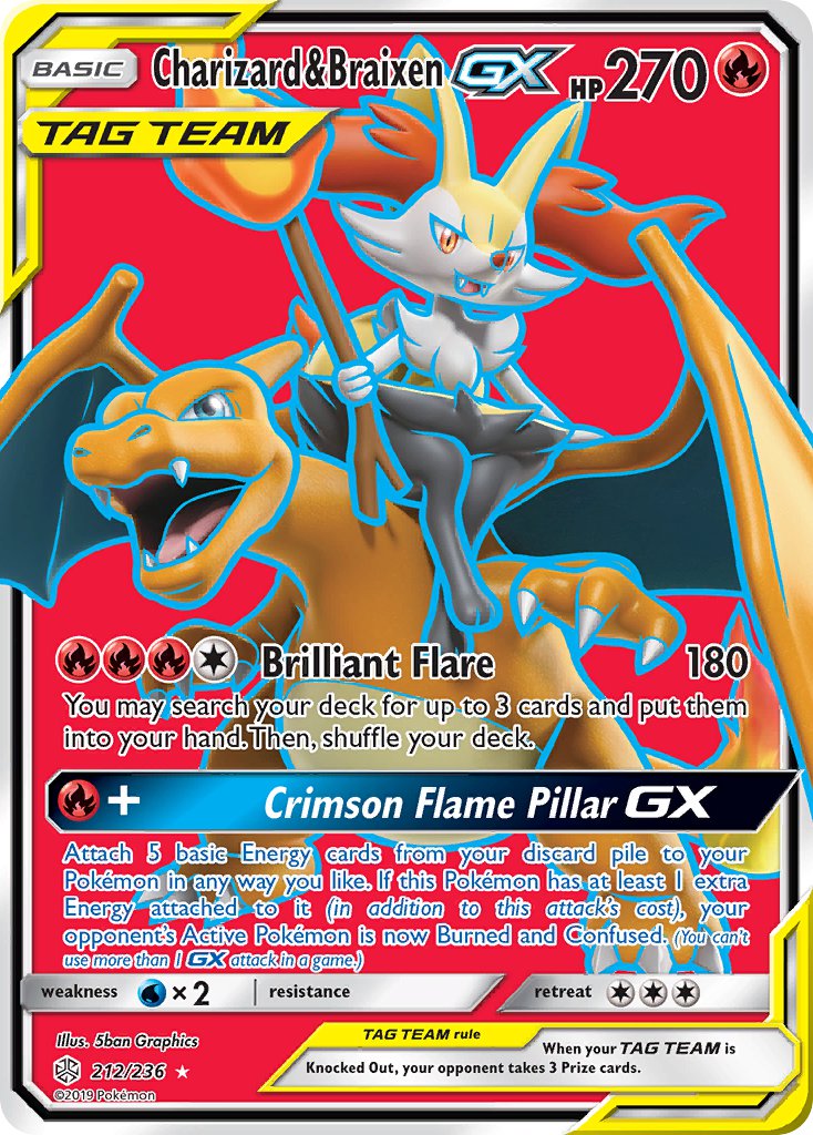 Charizard & BraixenTag Team GX 212/236