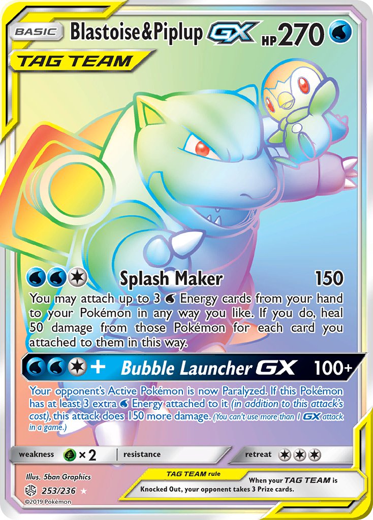 Blastoise & PiplupTag Team GX 253/236