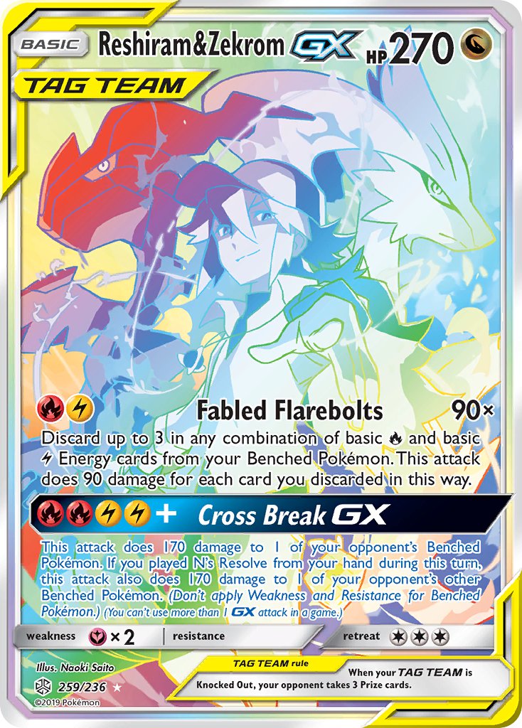 Reshiram & ZekromTag Team GX 259/236