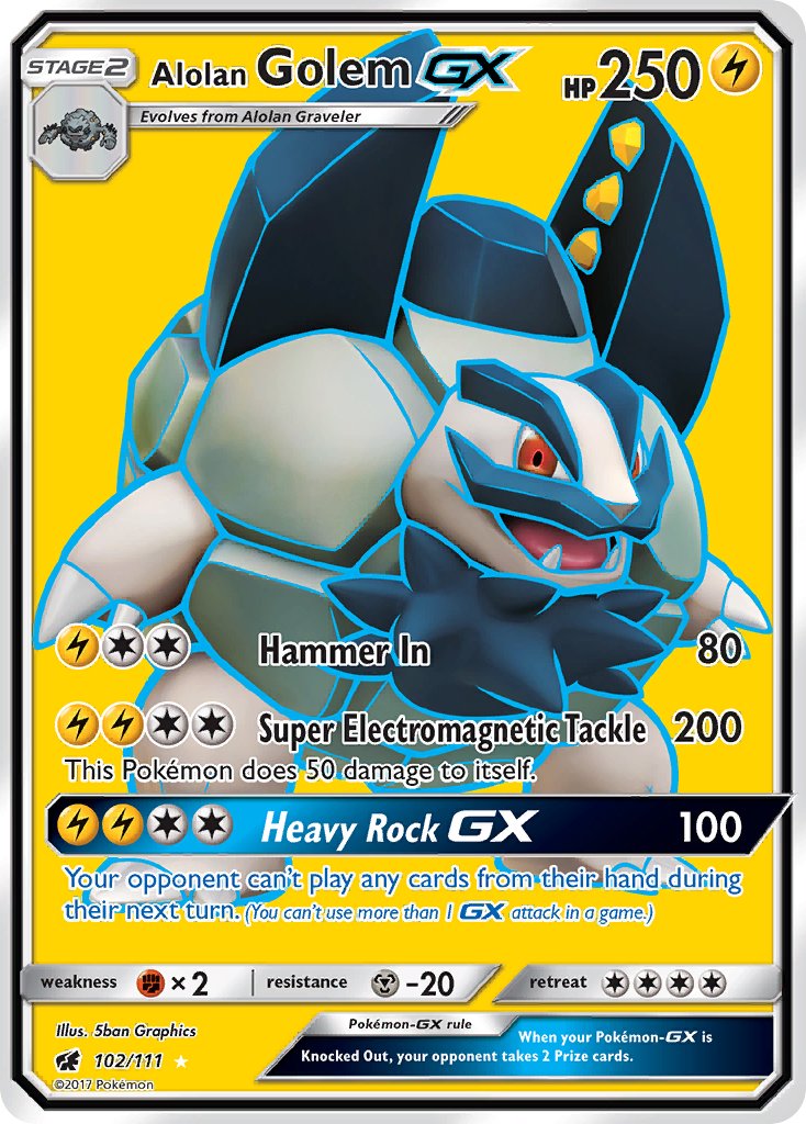 Alolan GolemGX 102/111