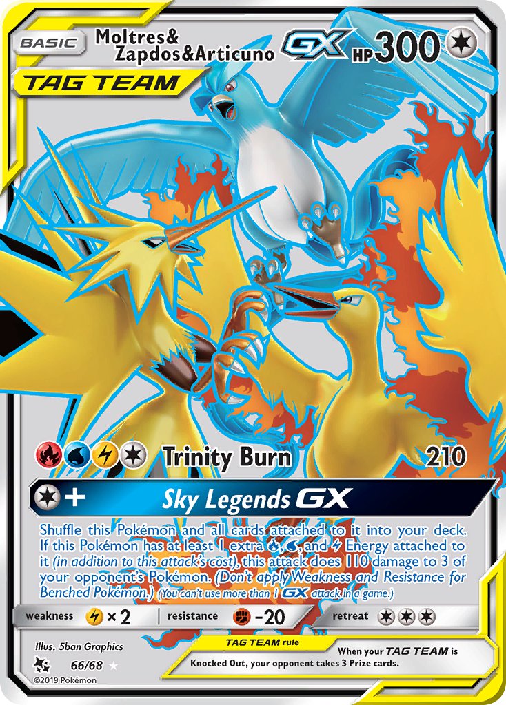 Moltres & Zapdos & ArticunoTag Team GX 66/68