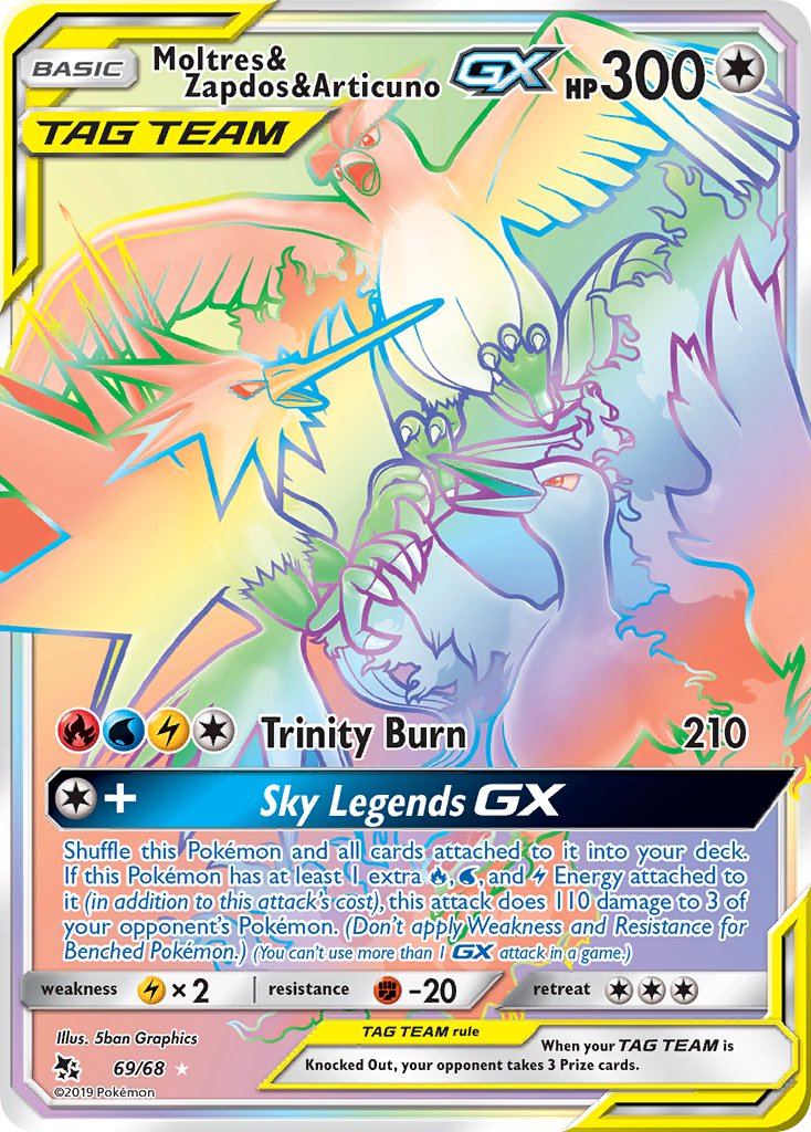 Moltres & Zapdos & ArticunoTag Team GX 69/68