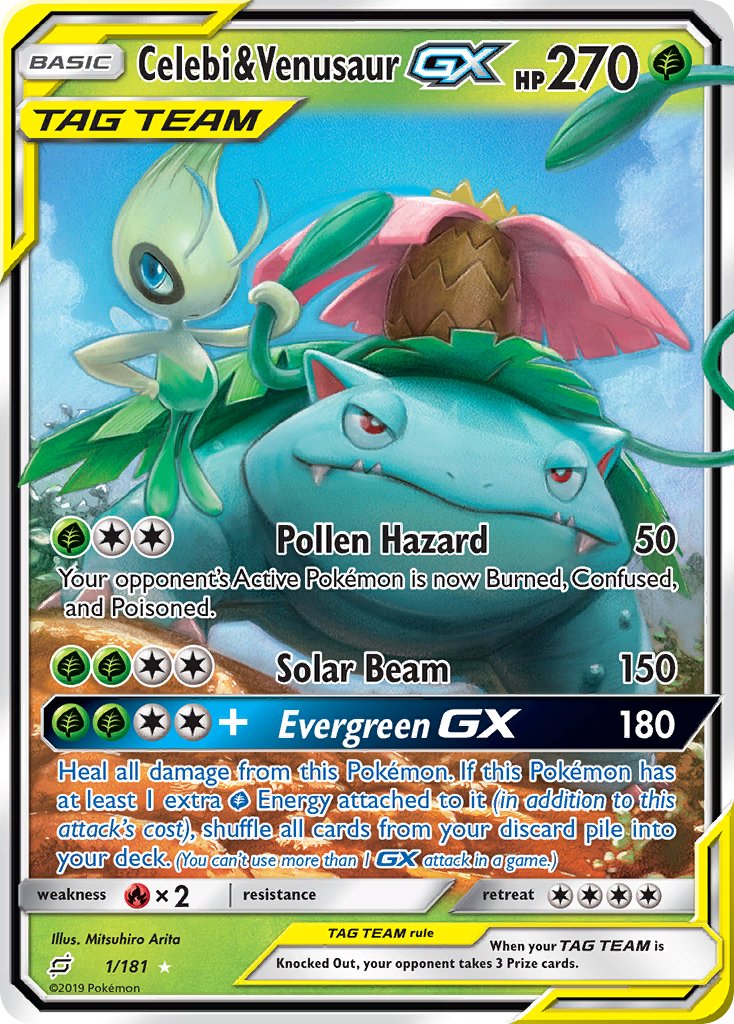 Celebi & VenusaurTag Team GX 1/181