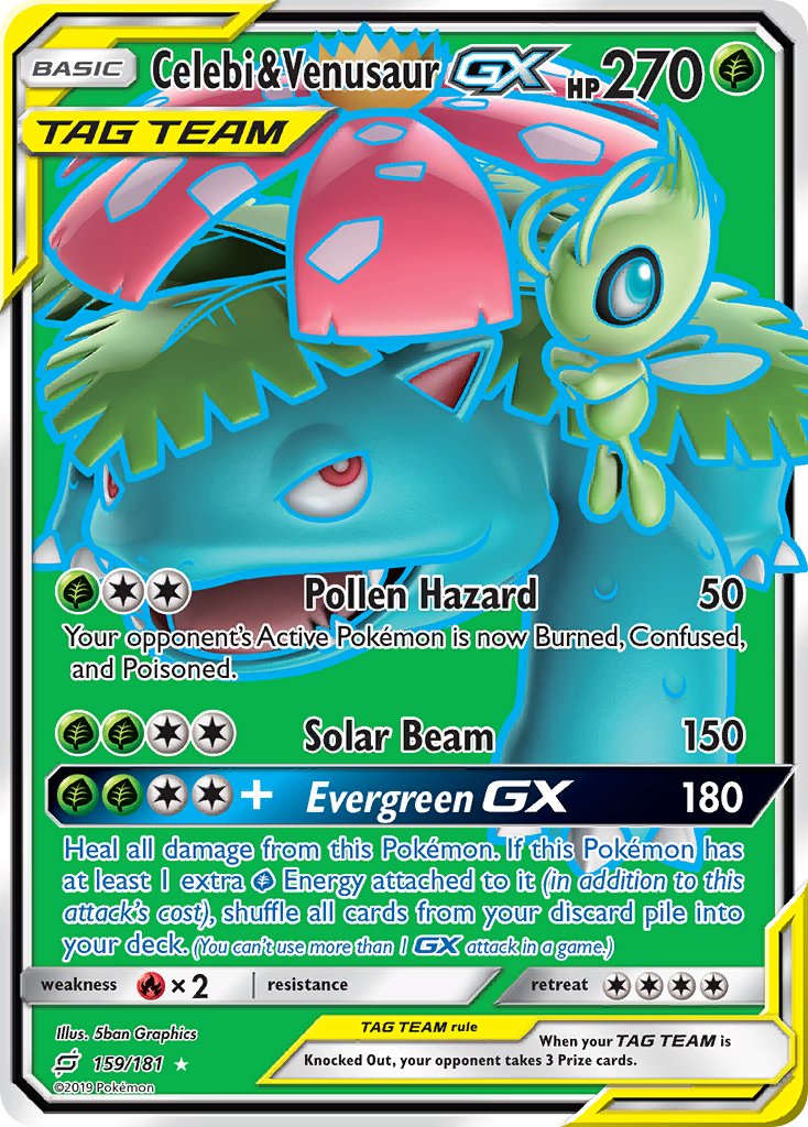 Celebi & VenusaurTag Team GX 159/181