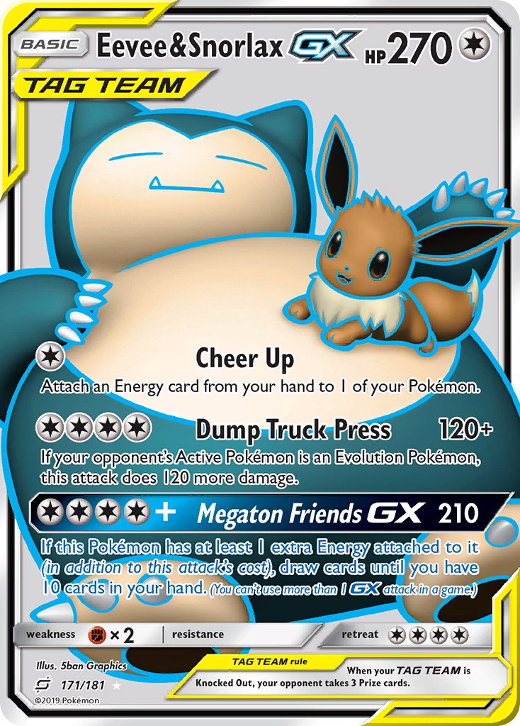 Eevee & SnorlaxTag Team GX 171/181