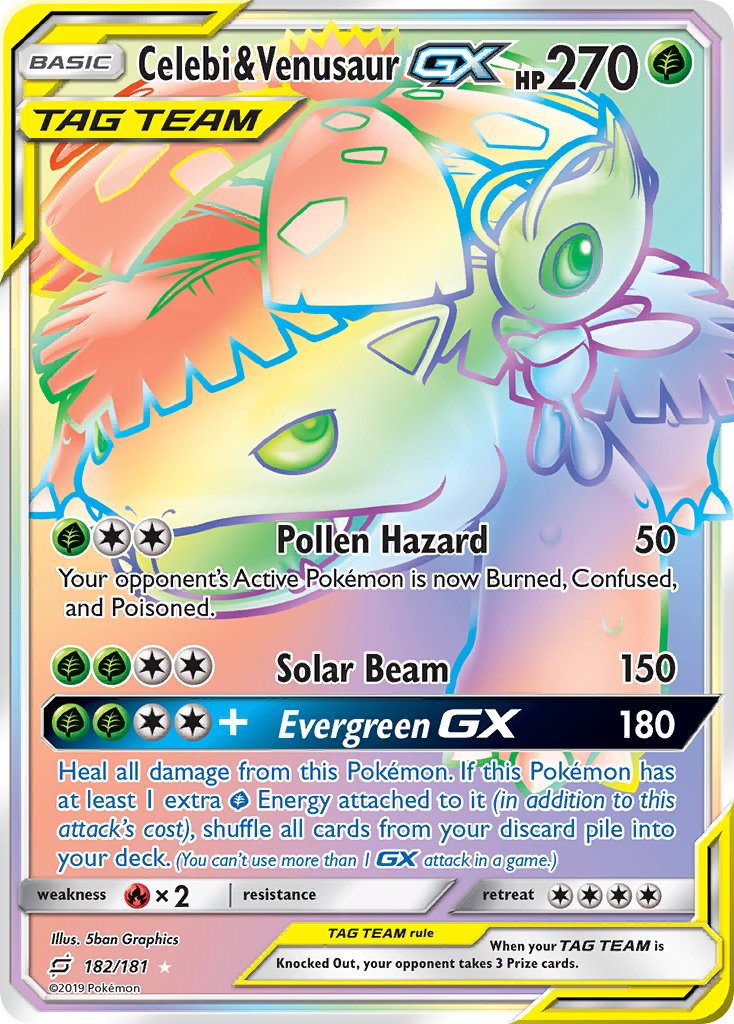 Celebi & VenusaurTag Team GX 182/181