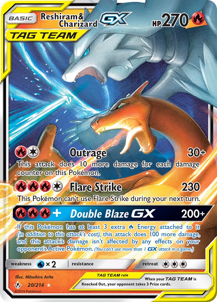 Reshiram & CharizardTag Team GX 20/214